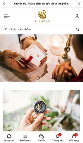 Mẫu website The Swan