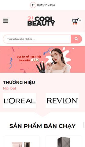 Mẫu website Cool Beauty