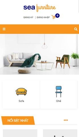 Mẫu website Sea Furniture