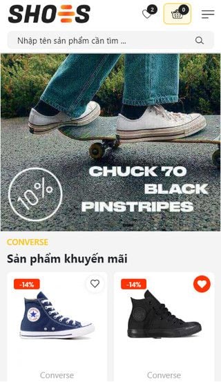 Mẫu website F1GENZ Shoes - Giày Thời Trang
