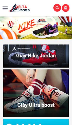 Mẫu website Delta Shoes
