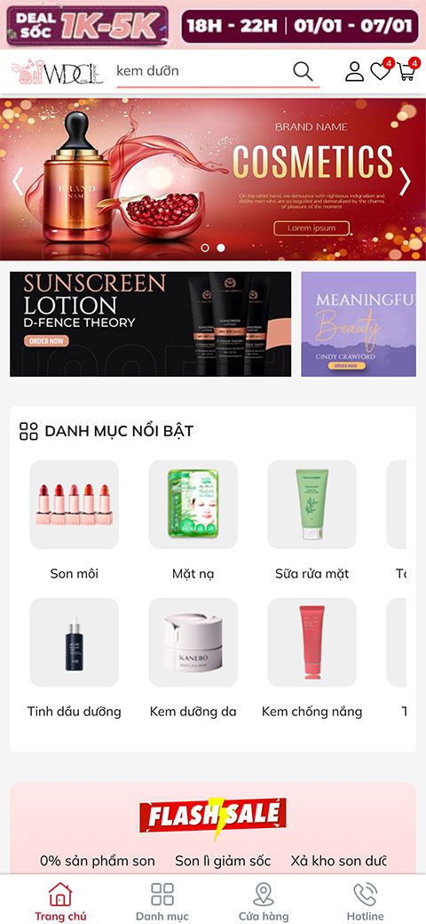 Mẫu website WD Cos Lauder