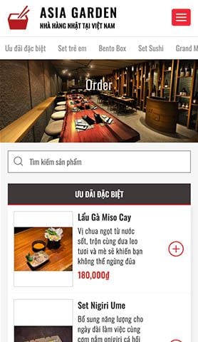 Mẫu website Asia Garden