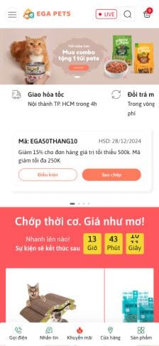 Mẫu website EGA Pets