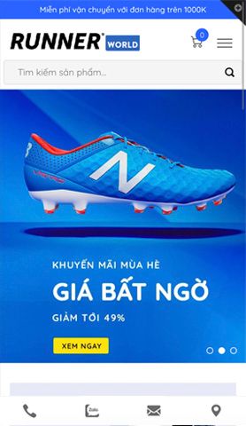 Mẫu website runners world