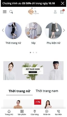 Mẫu website EGA FASHION