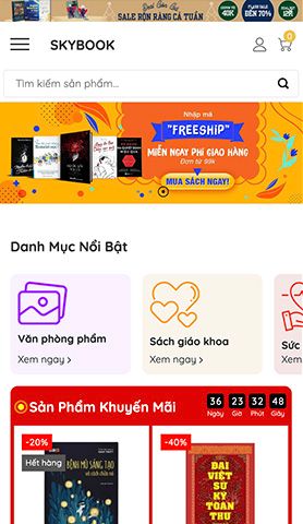 Mẫu website SkyBook
