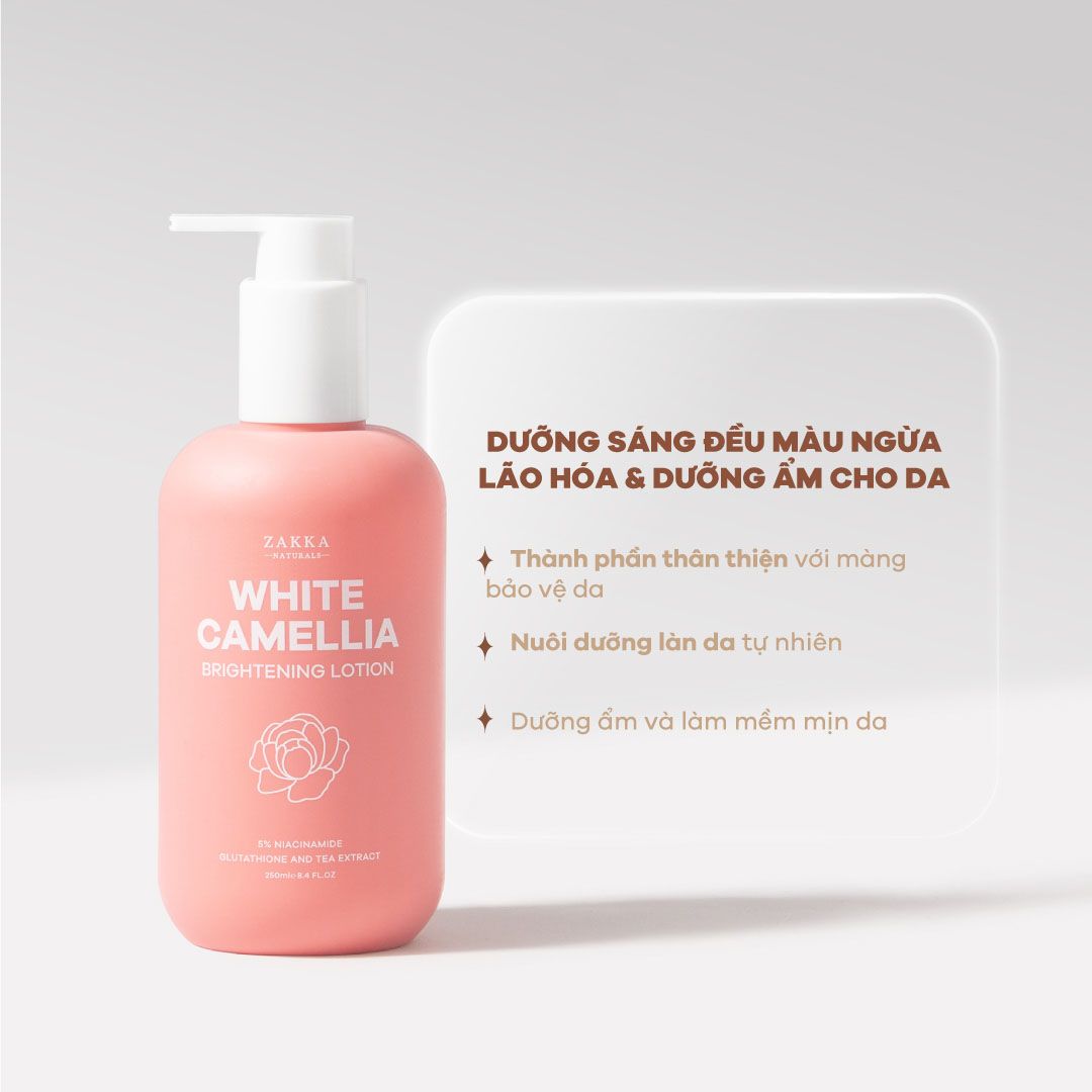  Sữa Dưỡng Thể Sáng Mịn Da - White Camellia Brightening Lotion 250ml 