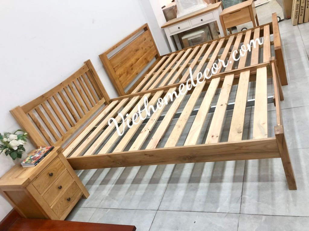Giường ngũ gỗ sồi reclaim #5992BED