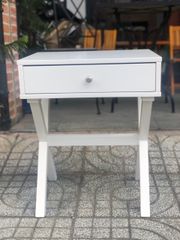 Tủ đầu giường/ Bàn trang trí chân X #3497-WHI