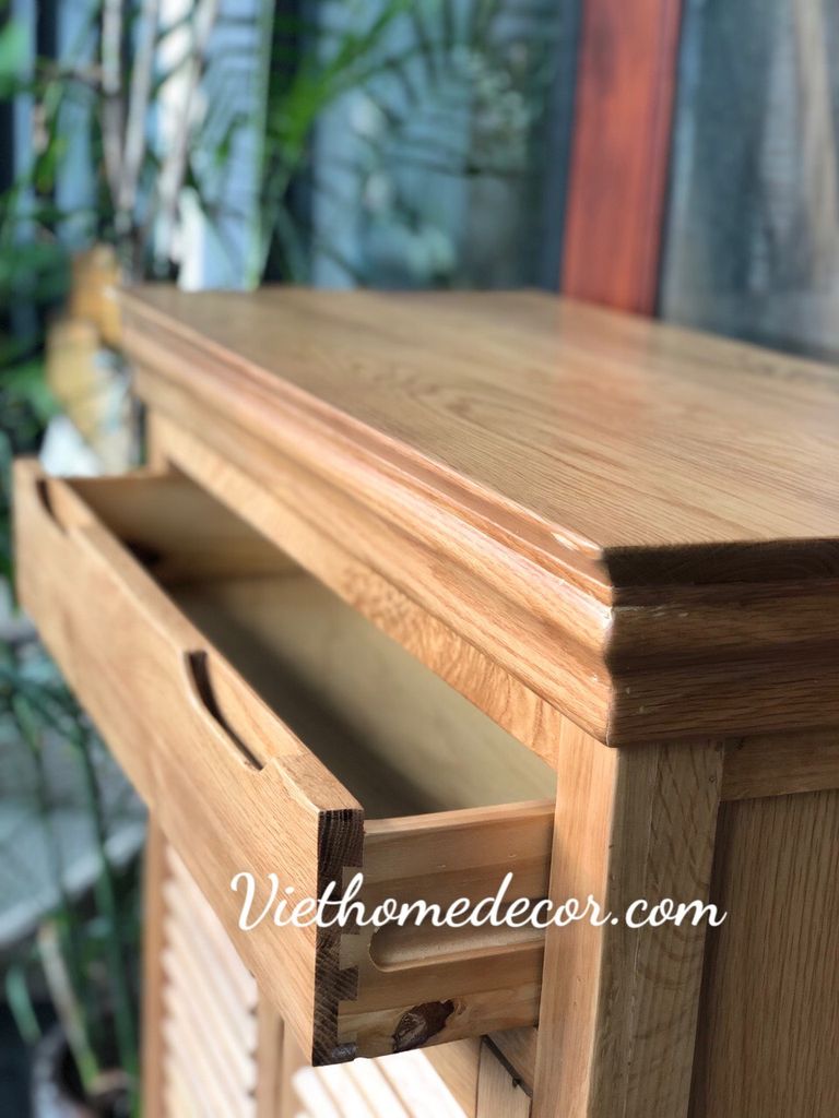 Tủ giày 2 cánh lá sách 1 hộc kéo #38015