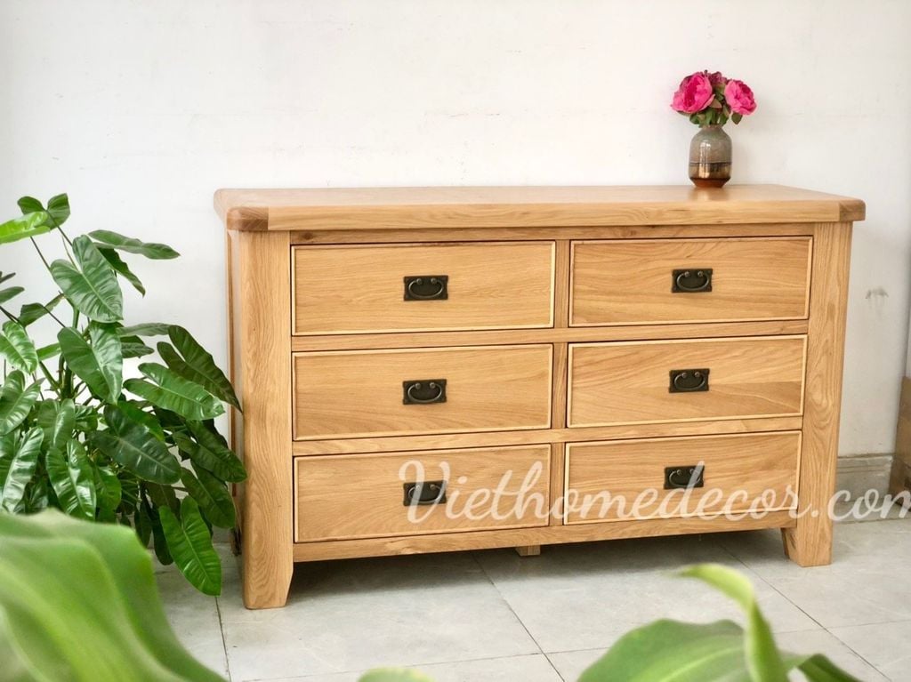 Tủ ngăn kéo gỗ sồi #9335