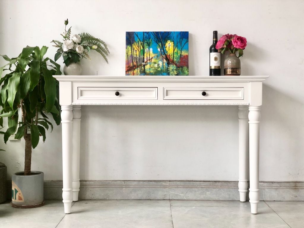 Bàn console/ trang trí/ bàn làm việc/  #9336WHI