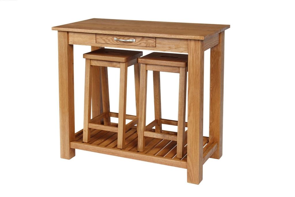 Bộ bàn ăn 2 ghế bar cao #9089WHI