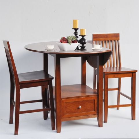 Bộ bàn ăn cao 2 ghế space saving #9166