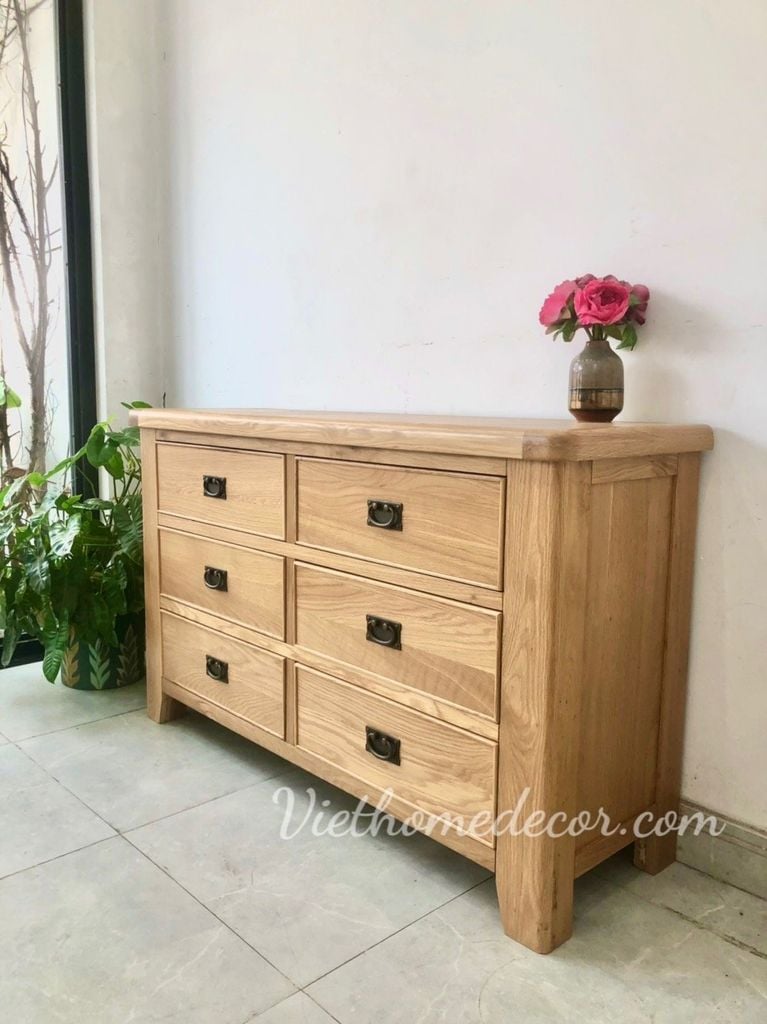 Tủ ngăn kéo gỗ sồi #9335