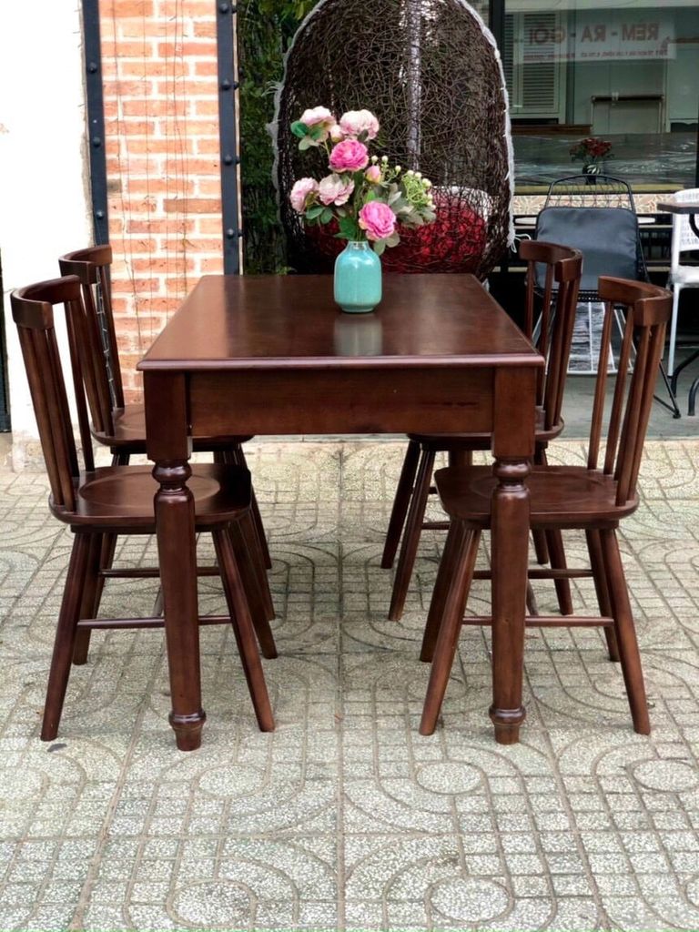 Bộ bàn ăn chân tiện #9323