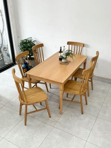 Bộ bàn ăn chân tiện #8488