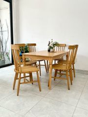 Bộ bàn ăn chân tiện #8488
