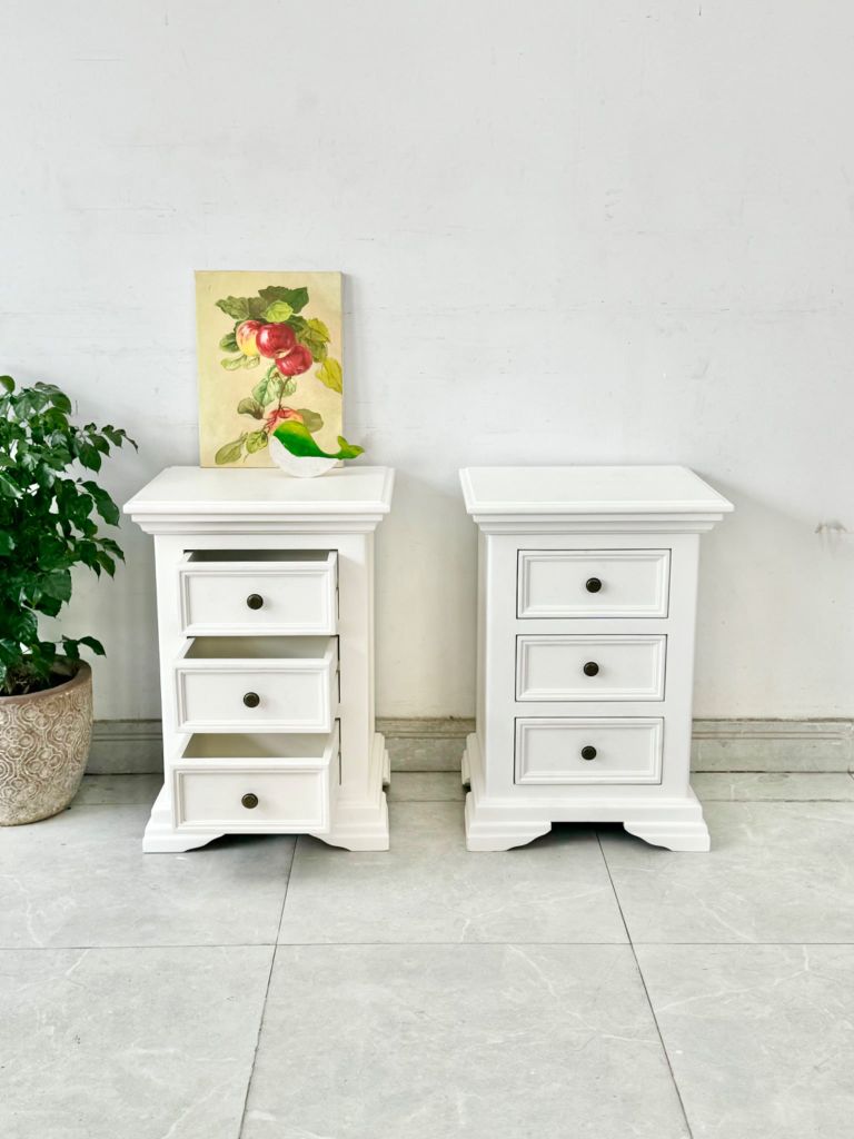 Tủ đầu giường bộ Caden #5292WHI