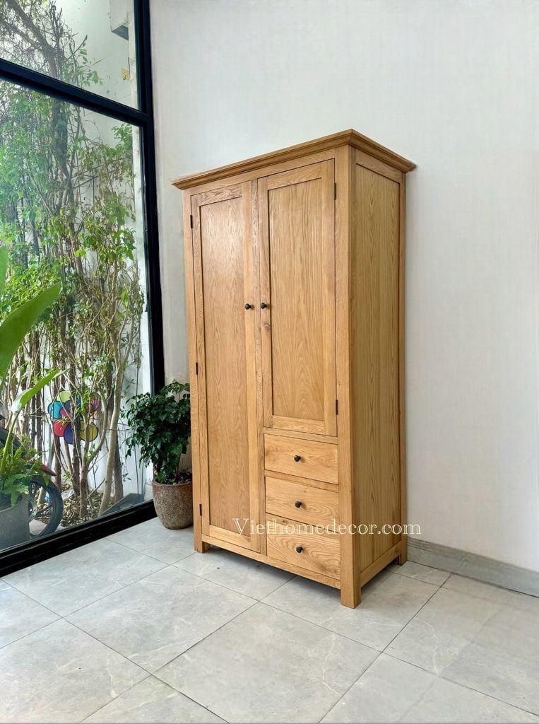 Tủ áo 2 cánh 3 hộc Vancouver #5078