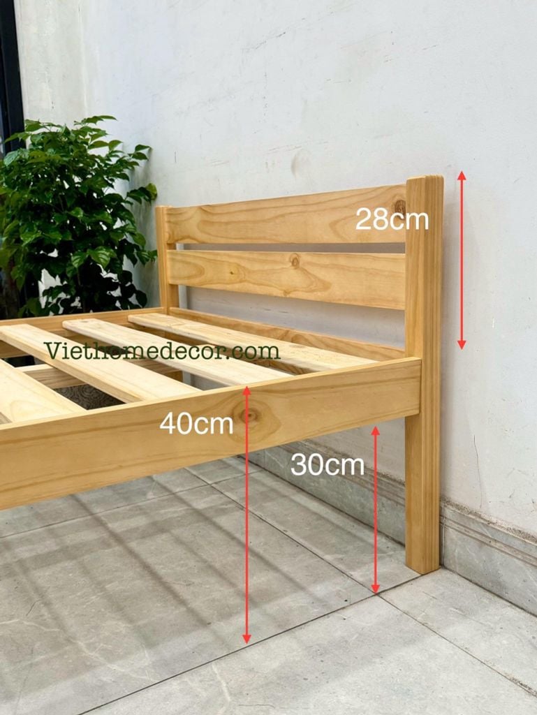 Giường gỗ thông Pine #8483