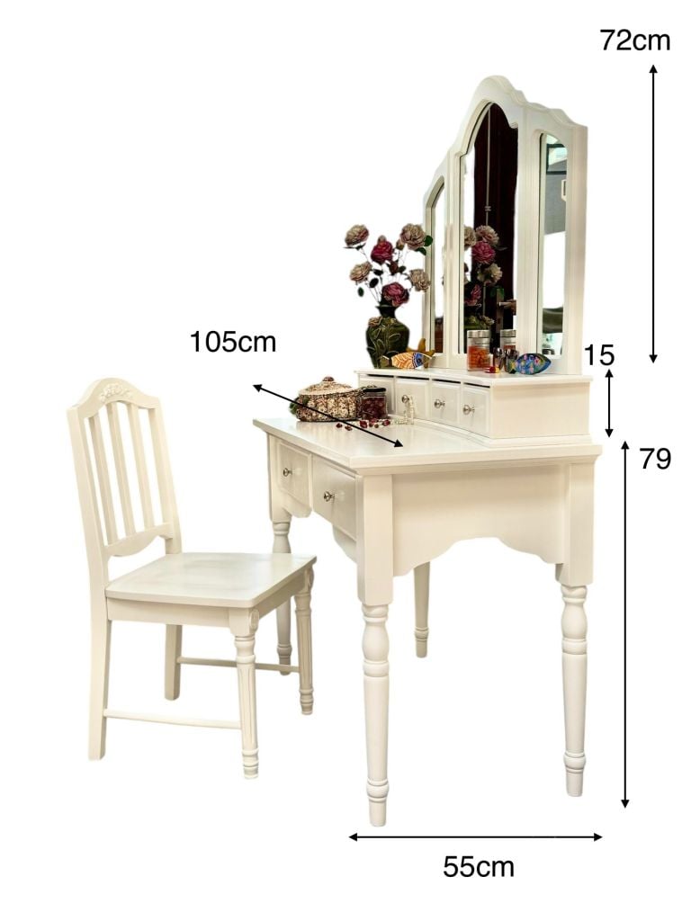 Bàn trang đểm trắng #9221