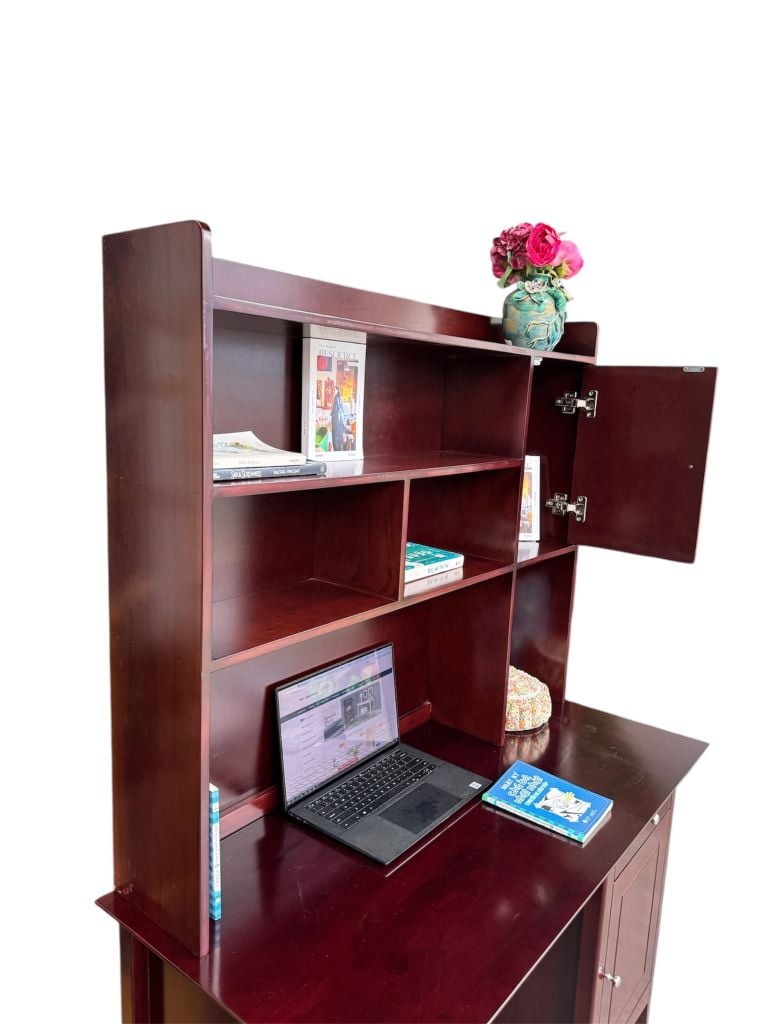 Bàn làm việc/ Bàn học liền kệ nâu #5635