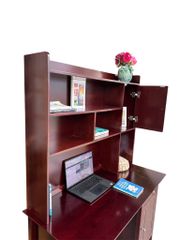 Bàn làm việc/ Bàn học liền kệ nâu #5635