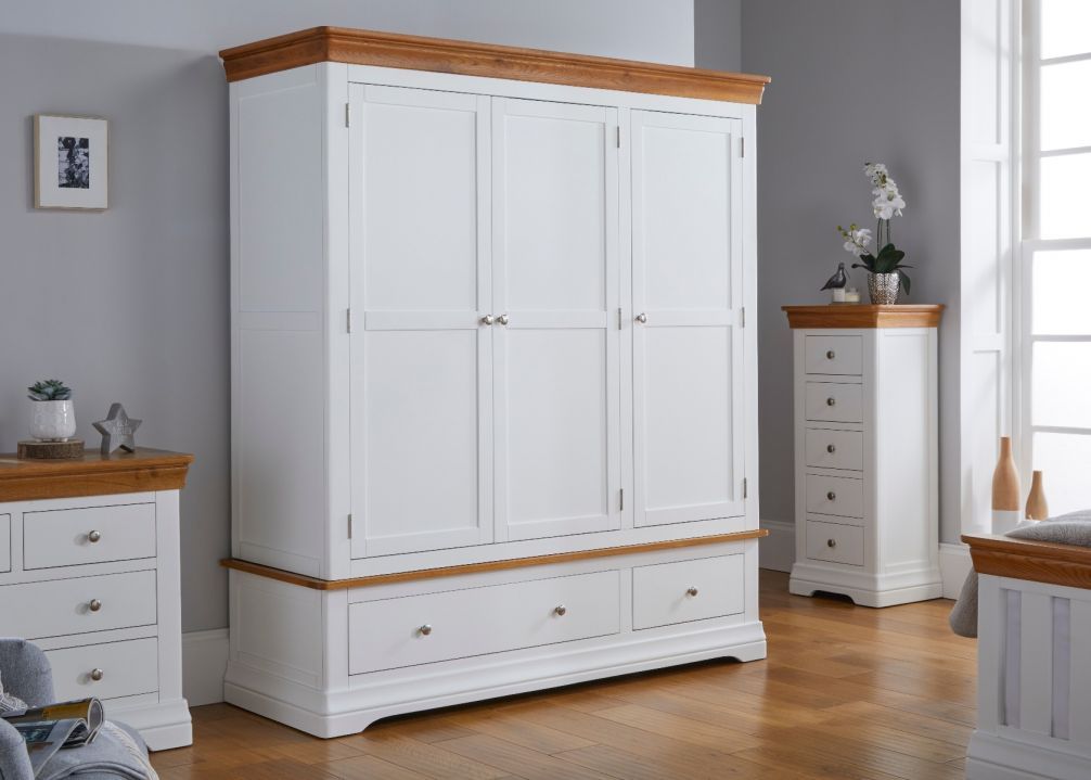 Tủ áo sồi 3 cánh 2 tone Cham #5992