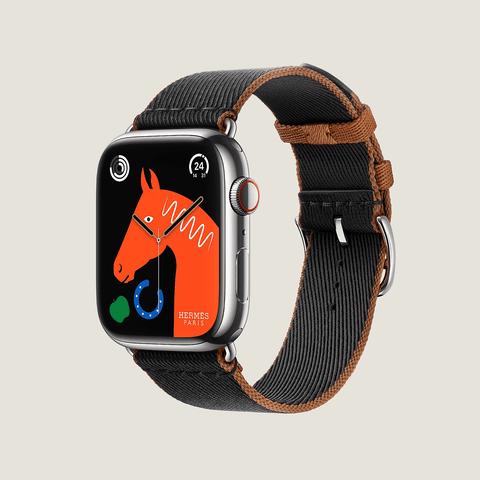 Dây đeo Apple Watch Hermès 49mm/46mm/45mm/44mm Twill Jump Single tour ...