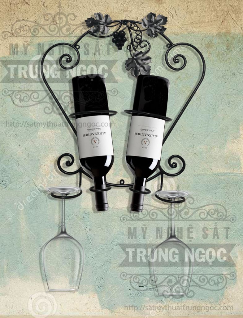 kệ rượu treo tường nhỏ