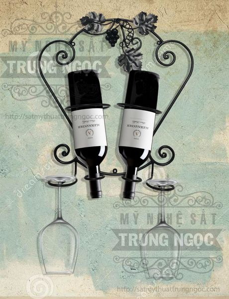 kệ rượu treo tường nhỏ