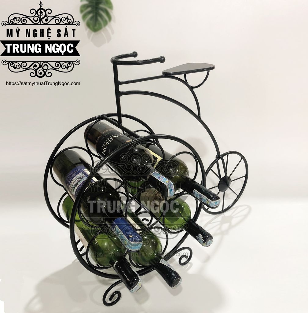 kệ rượu sắt để bàn