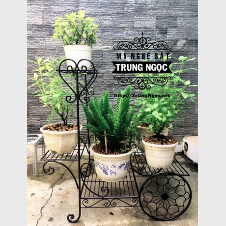 Kệ trưng hoa / cây cảnh sân vườn bằng sắt nghệ thuật - 2
