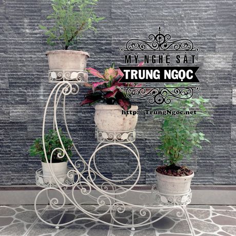 Kệ trưng hoa / cây cảnh sân vườn bằng sắt nghệ thuật - 6