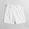  Quần Short Kaki Trơn Grau Xếp Ly Co Giãn Unisex 