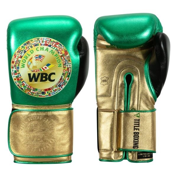 Găng Tay TITLE WBC Green Belt Bag Gloves - Green/Black