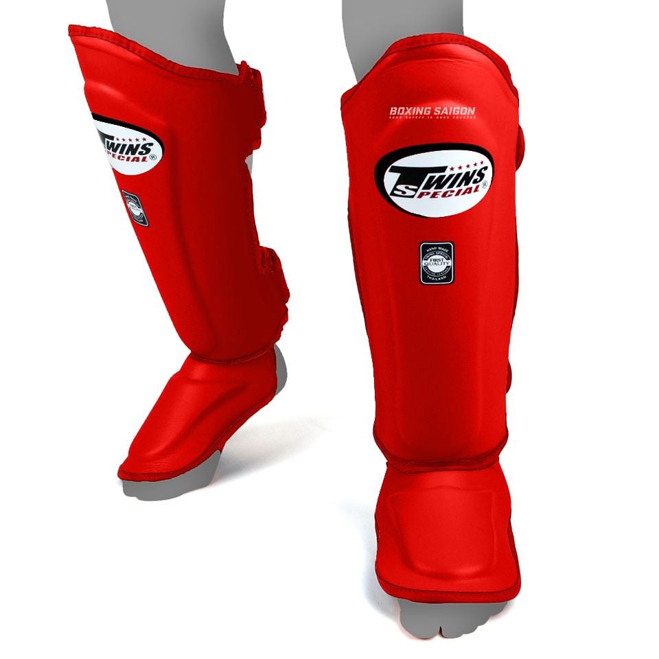 Bảo Hộ Chân Twins SGL10 Double Padded Leather Shinguard - Red