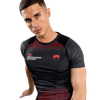 Áo bó UFC Venum Performance Institute Rashguard Short Sleeves - Black/Red