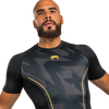 Áo bó Venum Razor Rashguard Shorts Sleeves - Black/Gold