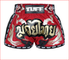 Quần TUFF Muay Thai Boxing Short New Retro Style Red Thai Yantra With Muay Thai Text