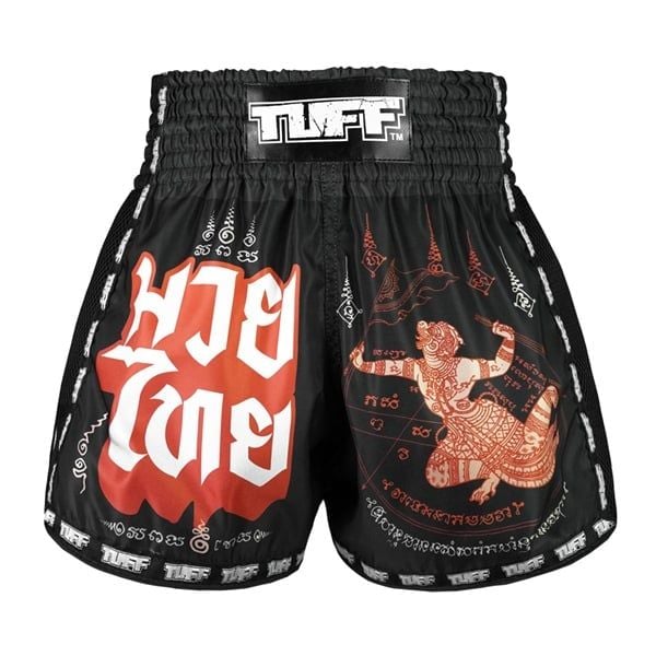 Quần TUFF Muay Thai Boxing Shorts New Retro Style Hanuman Flying Raising The Flag