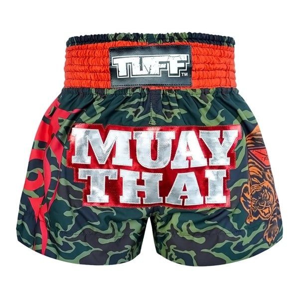 Quần TUFF Muay Thai Boxing Short New Green Military Camouflage