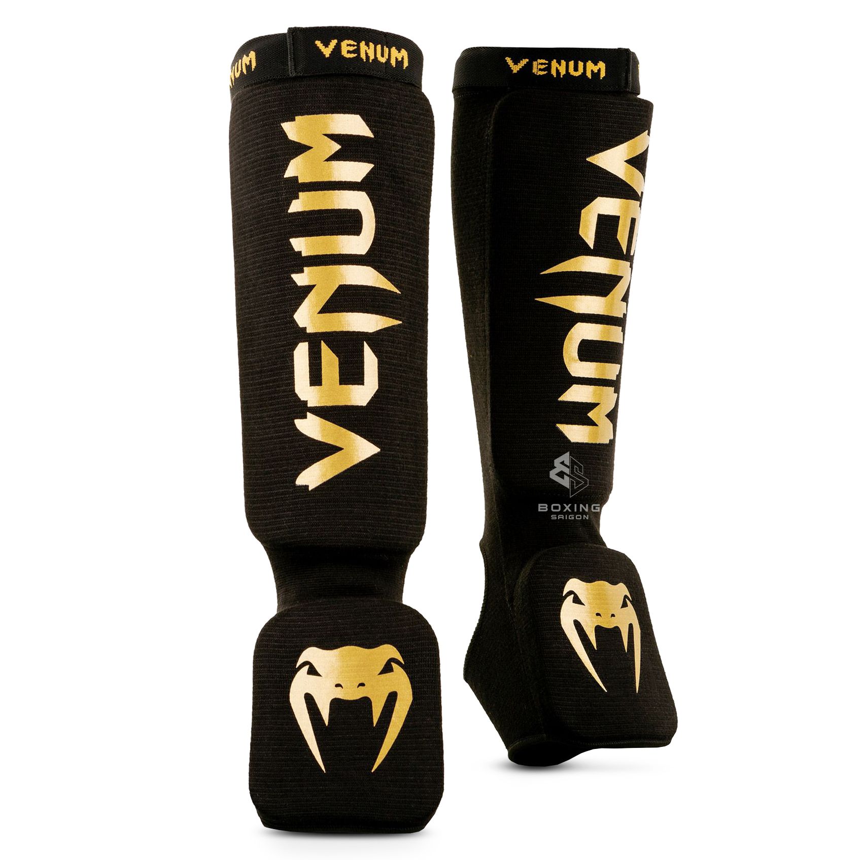 Bảo Hộ Chân Venum Kontact Shin Guards - Black/Gold