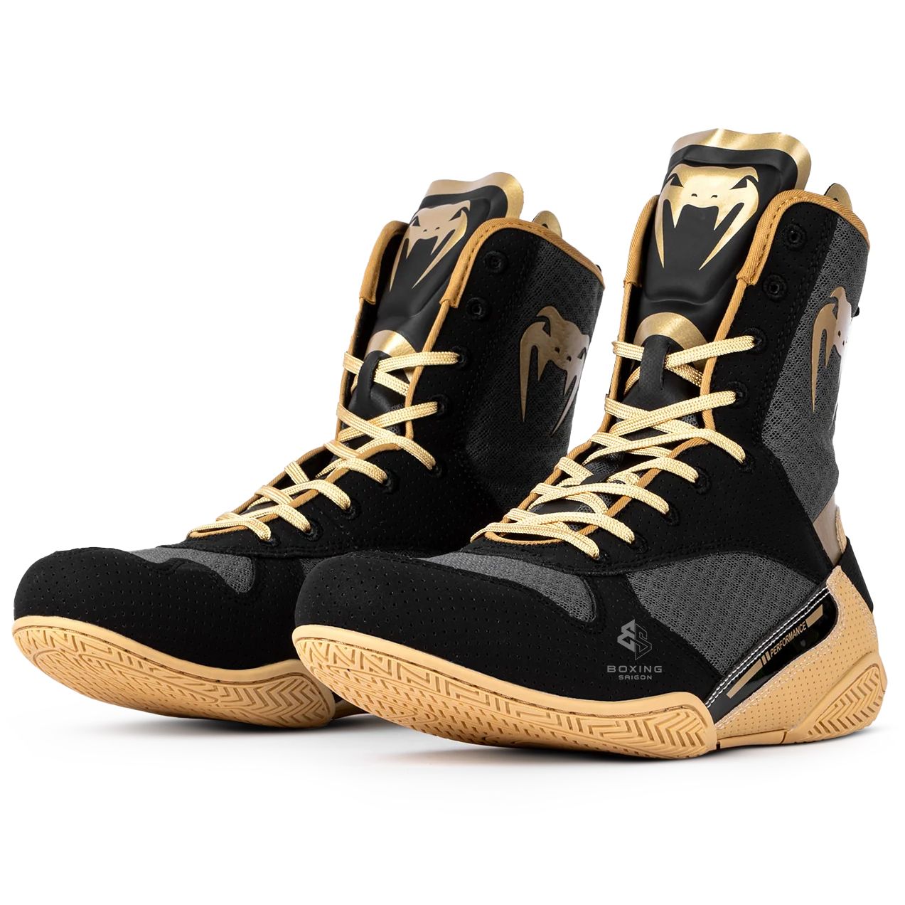 Giày Venum Elite Boxing Shoes - Black/Beige
