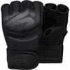 Găng Tay RDX MMA F15 Noir Grappling Gloves - Matte Black