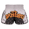 Quần TUFF Muay Thai Boxing Shorts New Retro Style Grey Hanuman Yantra with War Flag