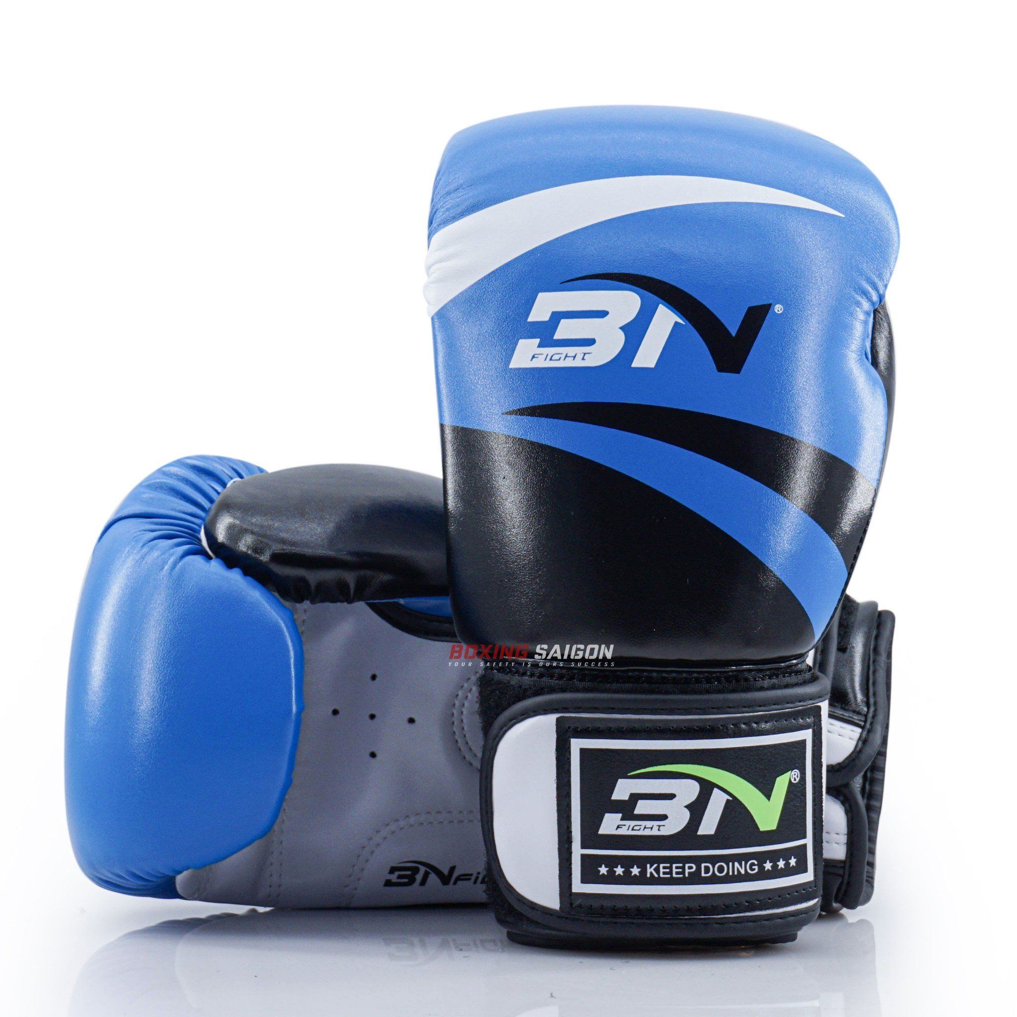 Găng Tay Bn Boxing Gloves - Black/Blue