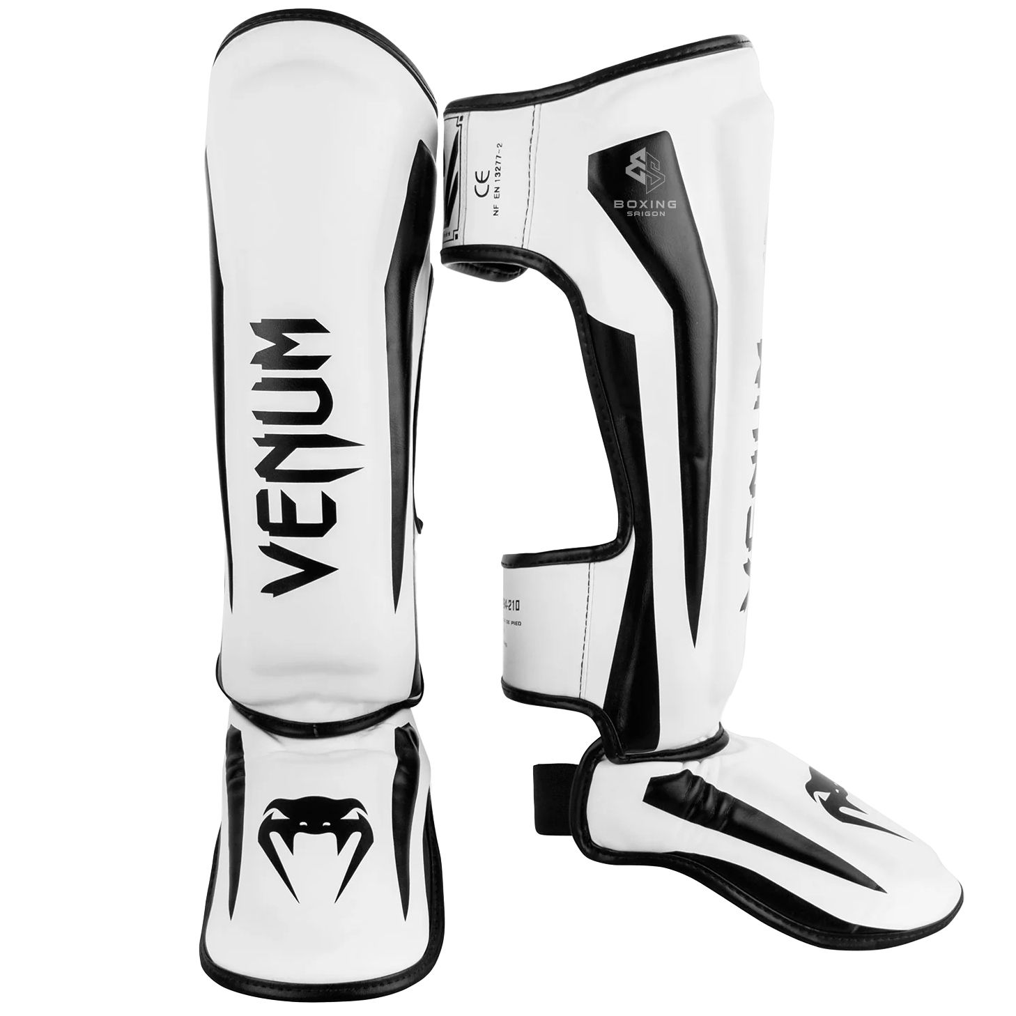 Bảo Hộ Chân Venum Elite Standup Shinguards - White/black